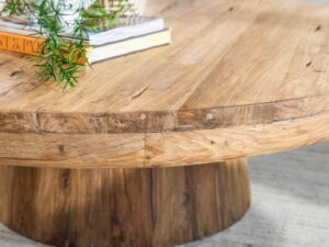 Rustic Mammoth Round Coffee Table
