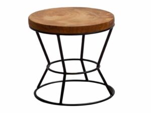 Natural Teak Root Round String Stool