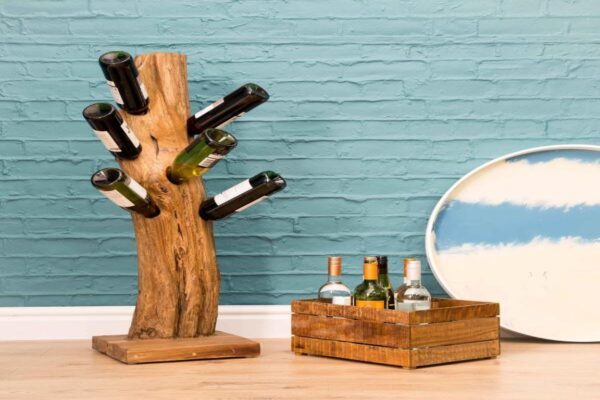 DF-BB-LAW55-featured Natural Teak Root Freestanding Wine Rack 6 bottles