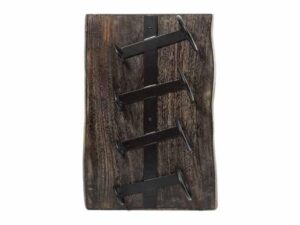 Wall Mounted 4 Bottle Wine Rack - Blackwash