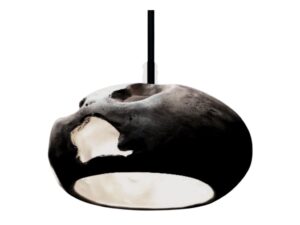 Teak Ball Lamp Shade - Black