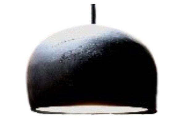 Teak Dome Lampshade - Black