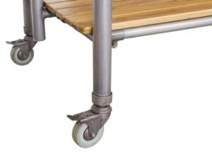 Live Edge Kitchen Island with Pot Rack