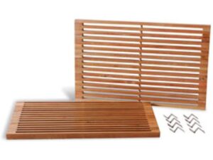 Set of 2 Slatted extension 60cm for Nuvo racks with Stainless Steel