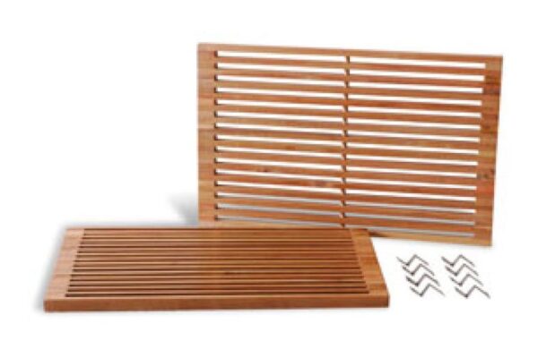 Set of 2 Slatted extension 60cm for Nuvo racks with Stainless Steel