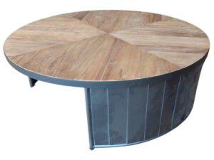Oban Round Coffee Table - Pleated Leg
