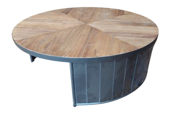 Oban Round Coffee Table - Pleated Leg
