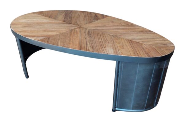 Oban Egg Coffee Table - Pleated Leg