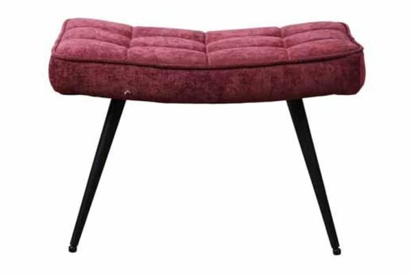 Pinto Footstool - Chenille Berry