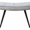 Pinto Footstool - Chenille Grey
