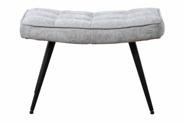 Pinto Footstool - Chenille Grey