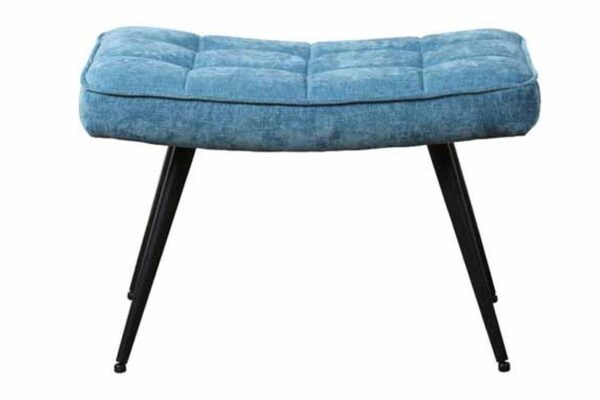 Pinto Footstool - Chenille Ocean