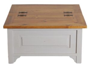 Square French Trunk Coffee Table French Grey