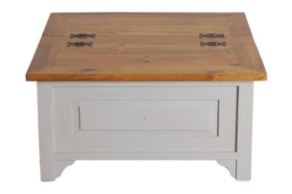 Square French Trunk Coffee Table French Grey