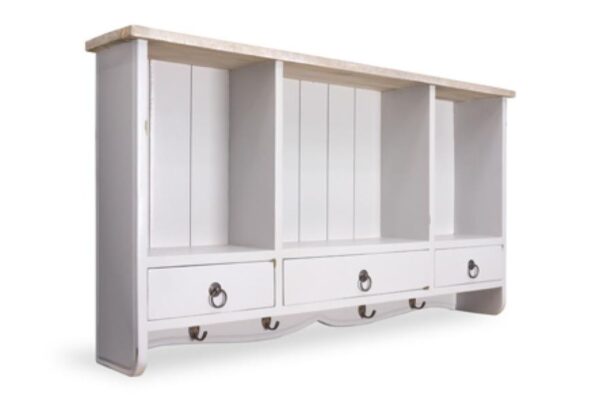 DF-BB-PPR249A-featured Cottonwood 3 Drawer Wall Rack French Grey