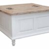 Cottonwood Square Trunk Coffee Table 80 x 80 Antique White
