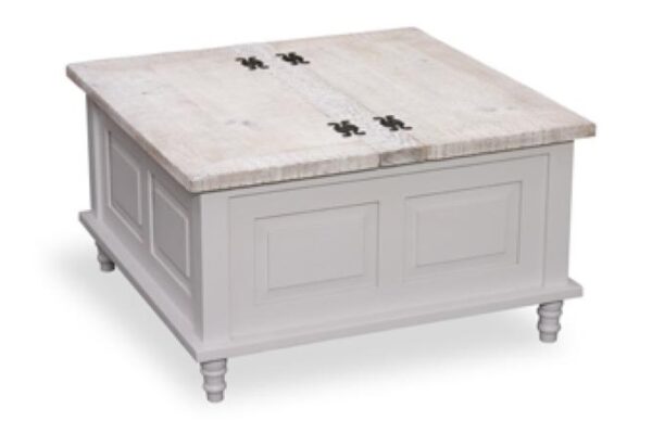 Cottonwood Square Trunk Coffee Table 80 x 80 French Grey