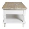 Cottonwood Coffee Table 2 Drawer with Shelf Antique White
