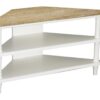 Cottonwood Corner TV Unit 2 Shelves Antique White