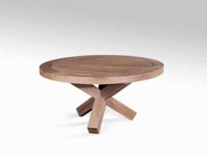 DF-BB-ROU01-featured Round Teak Garden Table X Leg