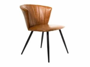 Shelby Dining Chair Vegan Leather Tan SET OF 2