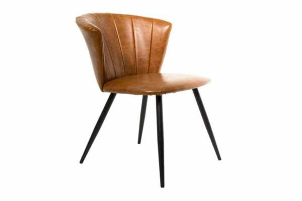 Shelby Dining Chair Vegan Leather Tan SET OF 2