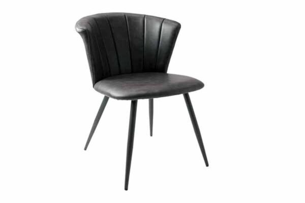 Shelby Dining Chair Vegan Leather Grey SET OF 2
