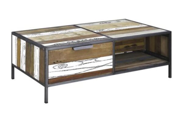 Titanic Evolve Coffee Table w 2 Drawers 120x70 White