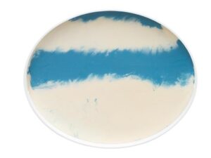 Blanc & Bleu Large Round Resin Tray