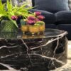 Marble Plinth Coffee Table - Black