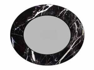 DF-BB-VOY74-B-featured Marble Round Mirror - Black