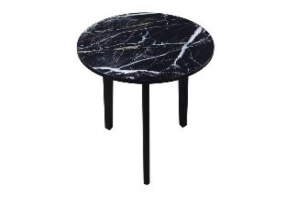 Round Bistro Table Black Marble