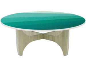 Batwing Coffee Table - Blue Hues