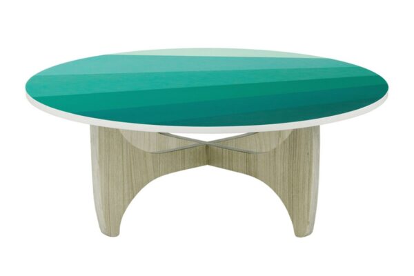 Batwing Coffee Table - Blue Hues