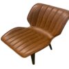 Alfa Dining Chair Vegan Leather Tan Wooden Leg - SET OF 2