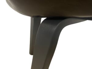 Alfa Dining Chair Vegan Grey  Wooden Leg - SET OF 2