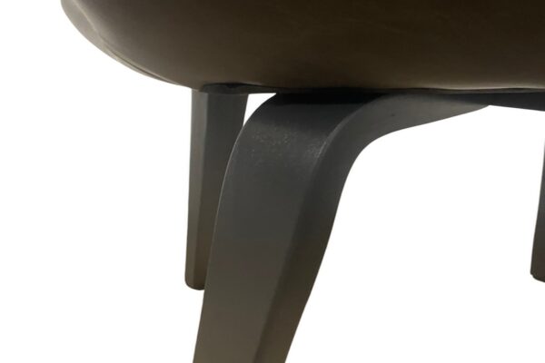 Alfa Dining Chair Vegan Grey  Wooden Leg - SET OF 2