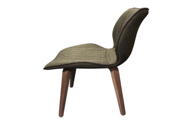 Alfa Dining Chair Olive Green Twill Wood Leg SET OF 2