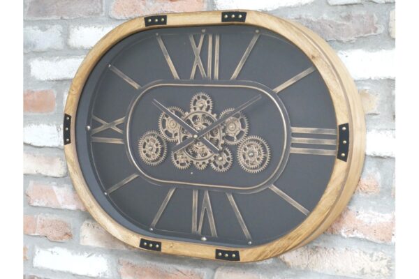 Oval Clock With Cogs