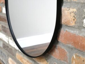 Black Oval Mirror - Large