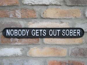 Sign - Nobody Gets Out Sober