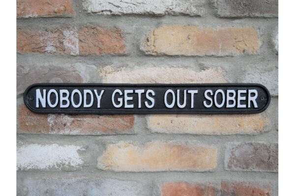 Sign - Nobody Gets Out Sober