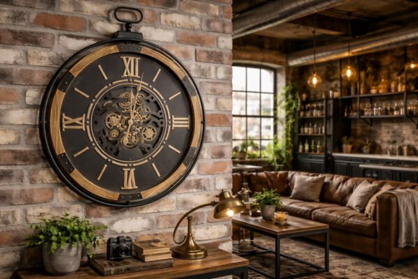 Clock With Cogs (88cm)
