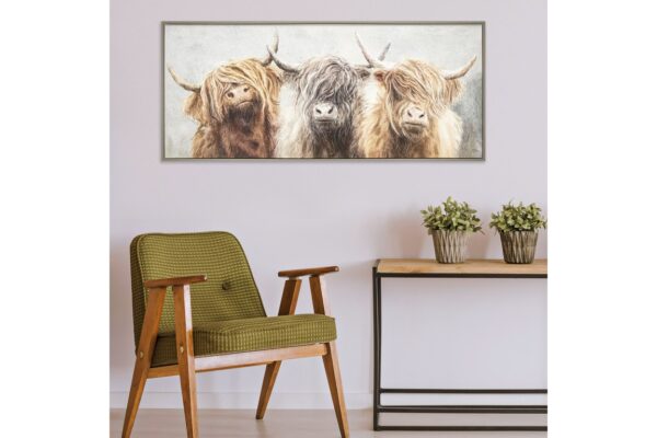 Three of a Kind Framed Canvas