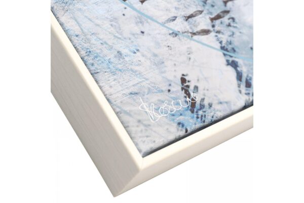 Blue Bay View Framed Canvas