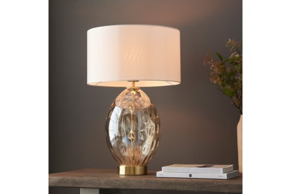 Elin Dimple Table Lamp Champagne