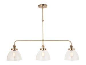 Hansen Linear 3 Pendant Light Antique Brass
