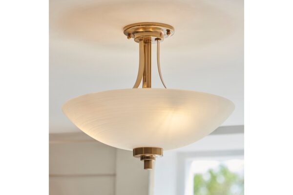 Welles 3 Ceiling Light Brushed Aged Brass