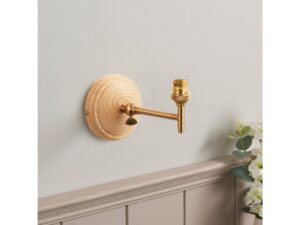 Wood Wing 1 Wall Light Fitting Brushed Aged Brass