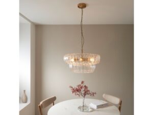Montrose 6 Pendant Light Brushed Aged Brass